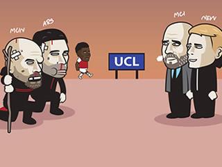 7M Daily Laugh - Man Utd & Arsenal in UCL 55goal
